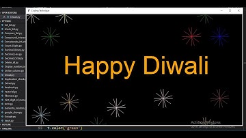 Happy Diwali | Full python code ||Python Turtle