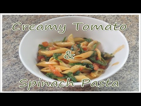 Creamy Tomato & Spinach Pasta Recipe!