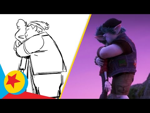 Barley and Dad Reunite from Onward | Pixar Side by Side