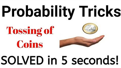 Probability tricks for tossing of coins|GMAT/CAT/NDA/JEE/BANKING/SAT/AIRFORCE/CETs| #mathtricks