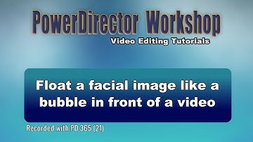 Float a facial image like a bubble in front of a video