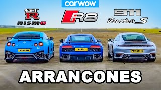 GTR NISMO vs 911 Turbo S vs R8  ARRANCONES