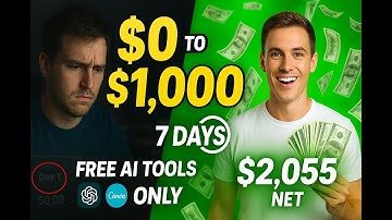 The $0 to $1,000 Challenge: 7 Days Making Money With Only Free AI Tools