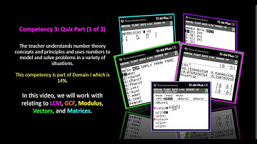 TExES 7-12 (235) Math Exam Competency 3: Quiz Part (1 of 2)