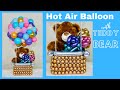 DIY Hot air balloon w/ Teddy Bear/Basket made w/ Balloon beads/Balloon Tutorial/Baby Shower Balloon