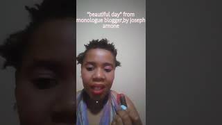 Beautiful day by Joseph Arnone,from monologue blogger.
