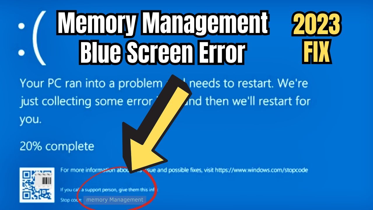 2023 FIX) - Memory Management Blue Screen Error on Windows 11/10 