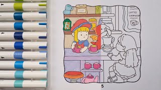 Cozy Baby Dragon Cafe Relaxing Coloring Calming Music