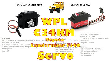 WPL C34KM Landcruiser FJ40 - Build, Mods, Upgrades - Part 2: Servo