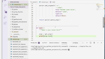 Tiny Python Projects: Ch 12 Pt 1 (Ransom intro)