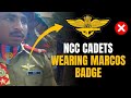 Ncc cadets wearing marcos badge  badges in ncc  ncc journey