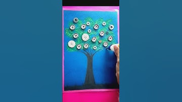 Button Art for wall decor🥰 ll  Button tree || # shorts #decoration #trending