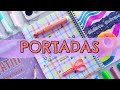 PORTADAS BONITAS para cuadernos con ROTULADORES  🦋  IDEAS para CARÁTULAS muy FÁCILES y RÁPIDAS