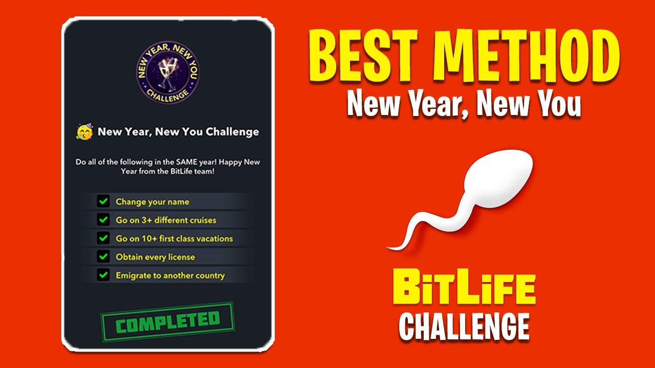 HOW TO DO THE NEW YEAR NEW YOU CHALLENGE IN BITLIFE! (EASY) BitLife New Year Challenge