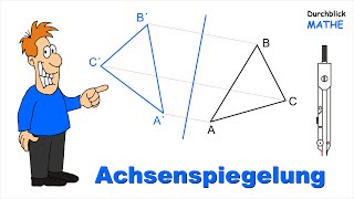 Achsenspiegelung Mit Zirkel Bzw. Geodreieck