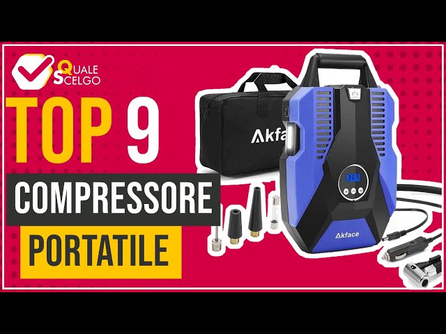 WindGallop Mini Compressore Portatile per Auto, 12V Professionale,  Analogico, Pompa Aria con Manometro per Pneumatici e Adattatori per Valvole