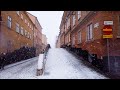 Walking in Heavy Snowfall in Stockholm, Sweden (4K)