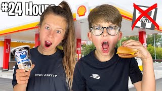 Eating ONLY Gas Station Food for 24 HOURS!!