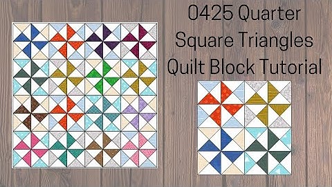 0425 Quarter Square Triangle Quilt Block Tutorial | Block of the Day 2023 | Rotary Cuts | AccuQuilt