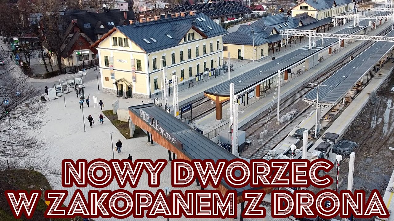 🔴Zakopane, nowy dworzec z DRONA. Sprawdź jak wygląda! 2024.03.03