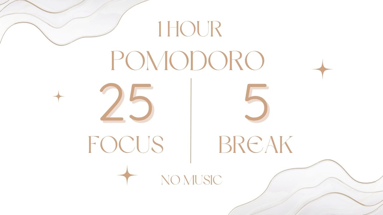 📚 1 Hour Pomodoro Study Session – 25/5 Focus Timer | Study With Me for ...