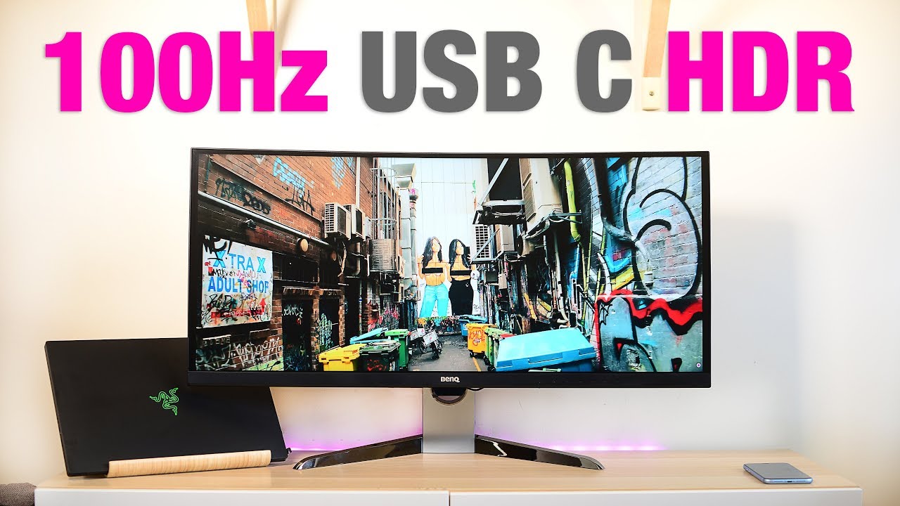 BenQ EX3501R Curved Gaming REVIEW UltraWide 35" 100Hz USB C - YouTube