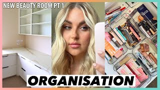 organising my NEW beauty room 🛍️ pt 1 💖 new makeup collection, mascaras, brows & other eye stuff Makeup Collection Storage Updated