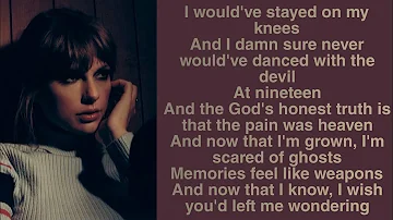 Taylor Swift ~ Would've, Could've, Should've ~ Lyrics