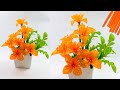 cara membuat bunga meja dari sedotan | DIY creative ideas of foowers with a straw