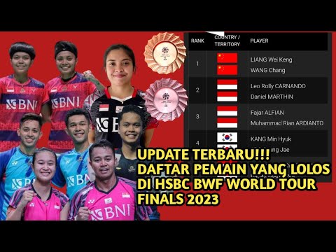 TERBARU DAFTAR PEMAIN YANG LOLOS DI HSBC BWF WORLD TOUR FINALS 2023