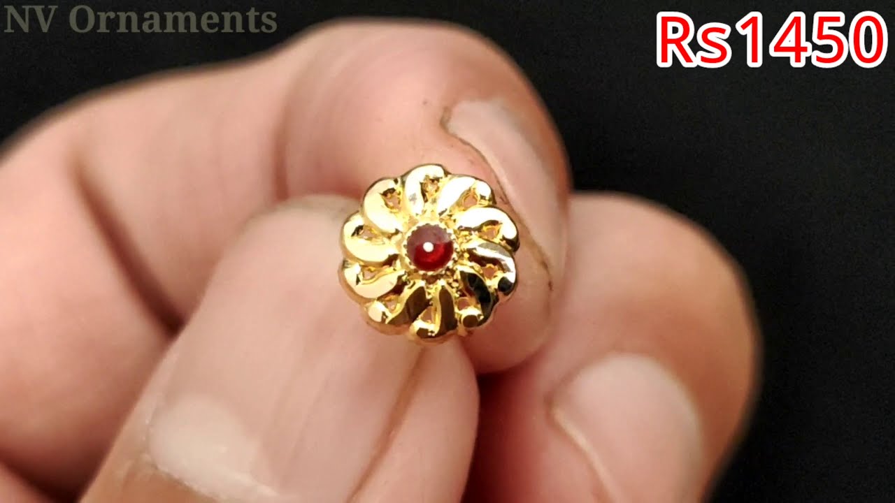 Nose pin without Stone || Nose Ring Designs in gold for female ...