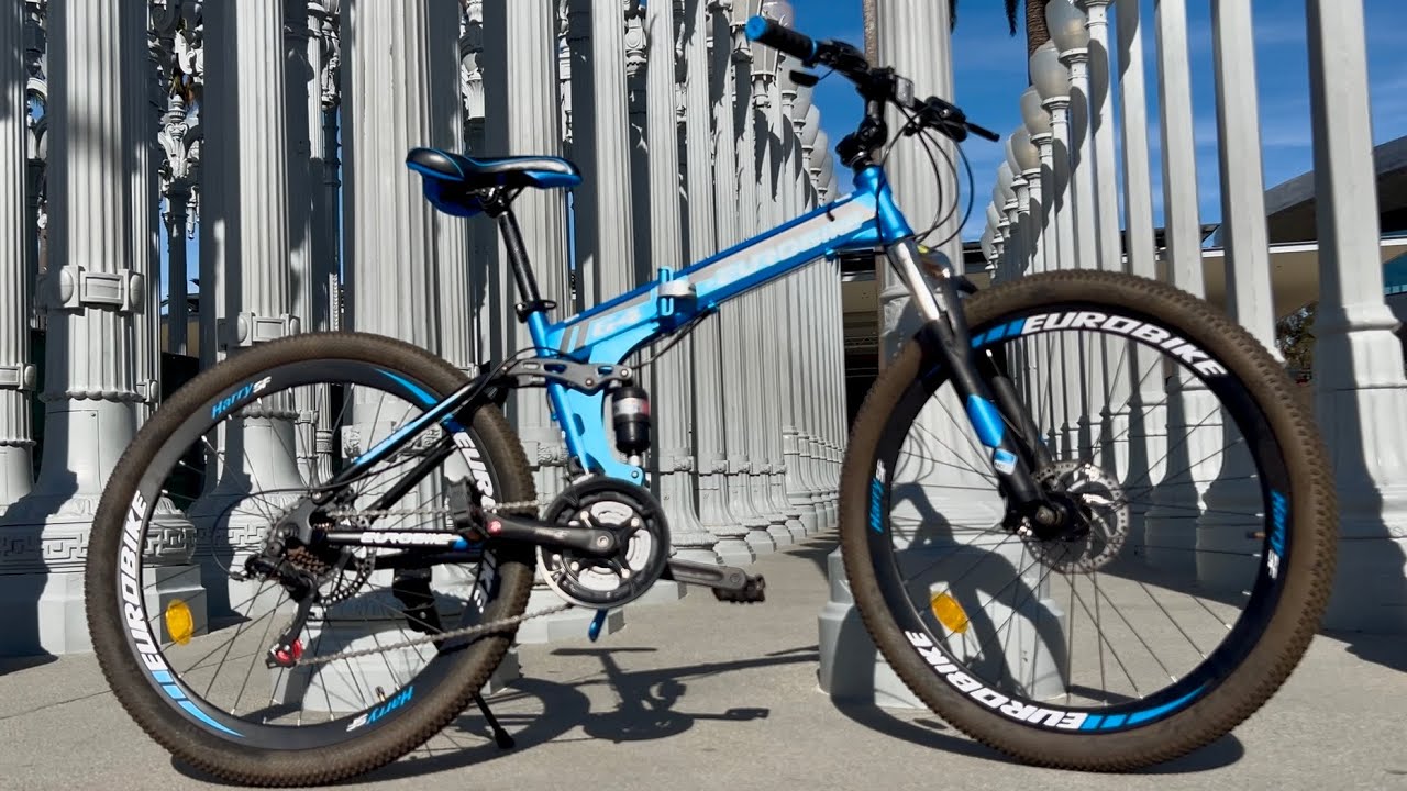 Eurobike G4 Folding Full Suspension Mountain Bike Review - YouTube