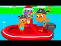 Familia de Gatos - Maquina Gumball En Un Barco Pirata Dibujos Animados Para Niños