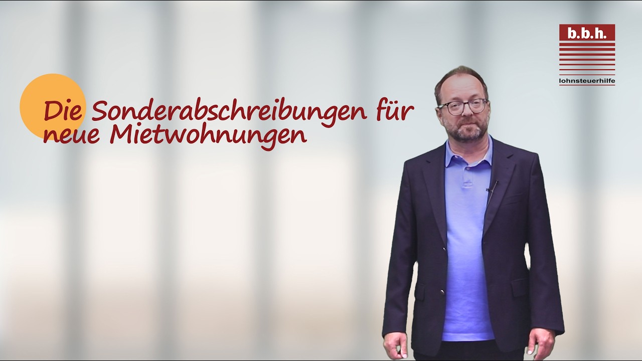 Sonderabschreibungen für neue Mietwohnungen - 09.03.2026