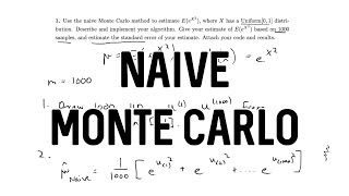 Naive Monte Carlo Integration + R Demo