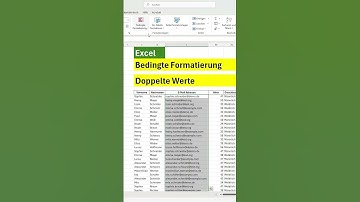 Excel doppelte Werte finden, hervorheben und löschen #excel #duplikat
