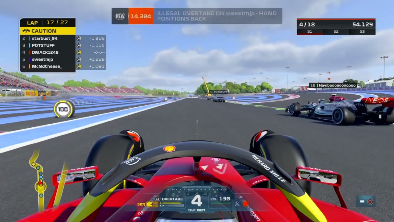 F1 22 HDE France - Illegal OT