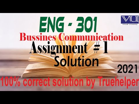 eng301 business communication assignment 1