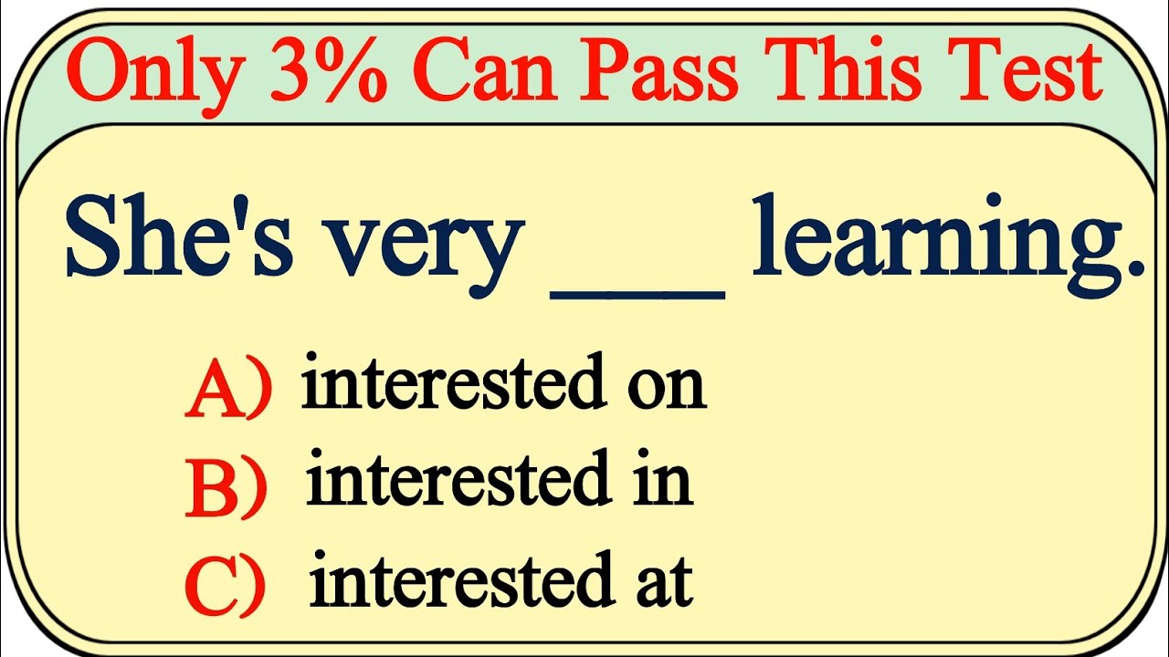 Mixed Grammar Test: Only 3% Can Pass This Test - YouTube