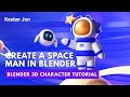 Blender Character Modeling Tutorial - Model an Astronaut Character - Blender 2.91 Tutorial