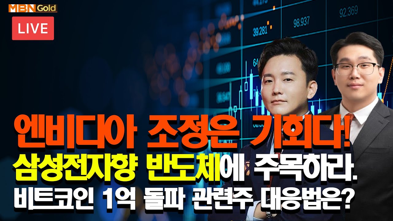 [MBN골드 신광섭,조범수] 엔비디아 조정은 기회다 삼성전자 반도체에 주목하라 비트코인 1억돌파가 눈앞이다 관련주는?