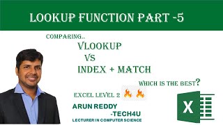 EXCEL LEVEL 2 PART 37 - VLOOKUP VS INDEX MATCH