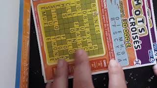 Grattage carnet mot croisée #fdj  4ÈME vidéo