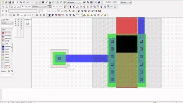 VTU 7th sem ECE VLSI LAB experiments - CMOS Inverter - Inverter Tcell layout