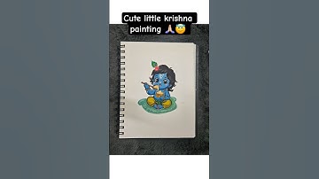 Easy painting | Little Krishna 🙏🏻 #shorts #art #ytshorts #trending #viral #youtubeshorts #drawing
