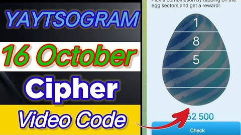YAYTSOGRAM Daily Cipher Code 16 October| YAYTSOGRAM Daily Cipher | YAYTSOGRAM Code #yaytsogram