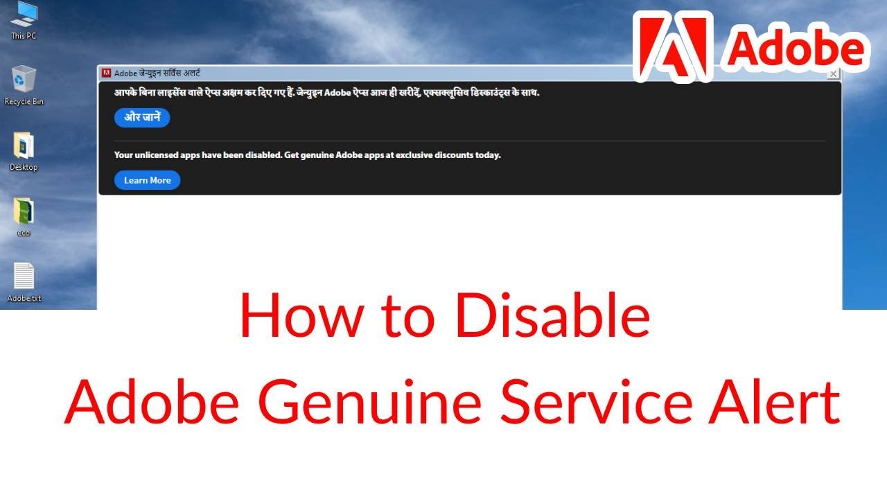 How Do I Remove the Adobe Genuine Service Alert Notifications: Quick Fix