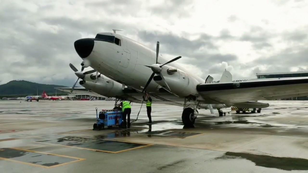 DC3-65TP REG.N882TP at Phuket International Airport, Thailand