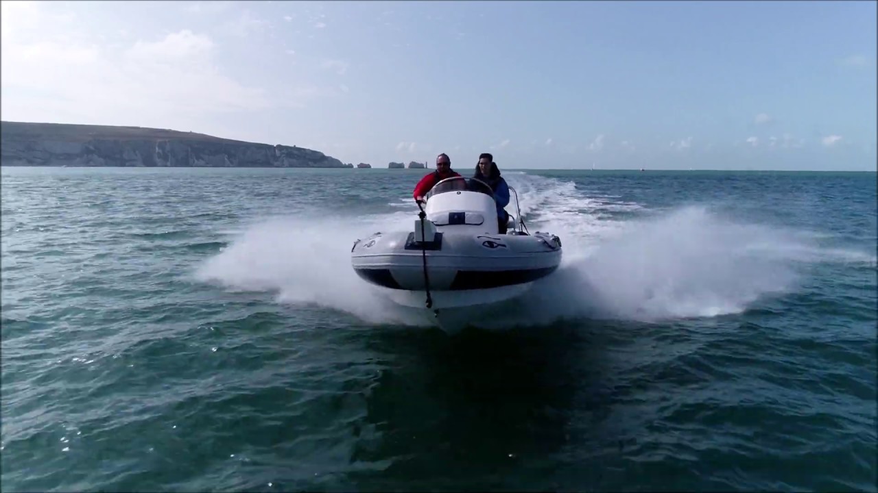 Low flying at The Needles whilst out filming a Ribeye 650! - YouTube
