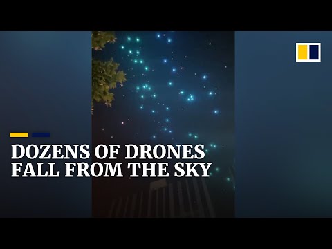 Dozens of drones fall from the sky during light show in China